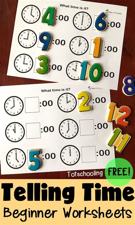 Telling Time Preschool Worksheets Totschooling Toddler Preschool