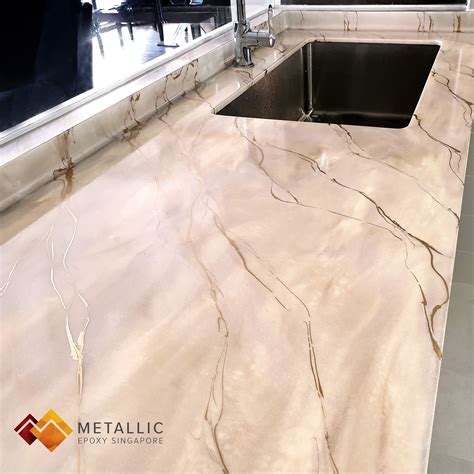 Creating A Lovely Marble Like Countertop Design Using A Mix Of Brown