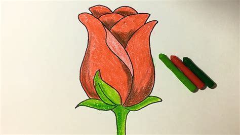 Cách Vẽ Và Tô Màu Hoa Hồng How To Draw A Rose Youtube
