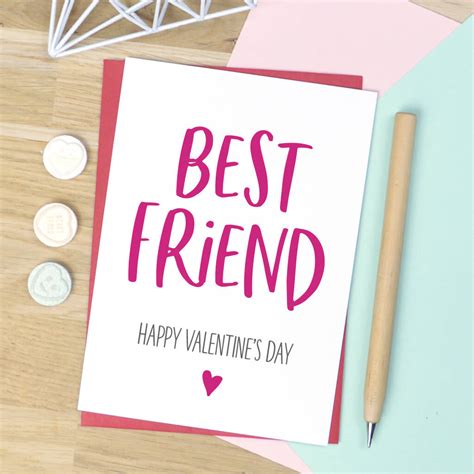 Best Friend Valentines Day Card By Pink And Turquoise
