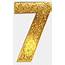 Number Seven Shining Png  Gold Glitter Numbers Clipart 553817
