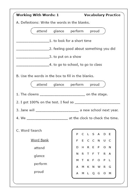 I Ready Vocabulary Grade 1 Worksheets Made By Teachers