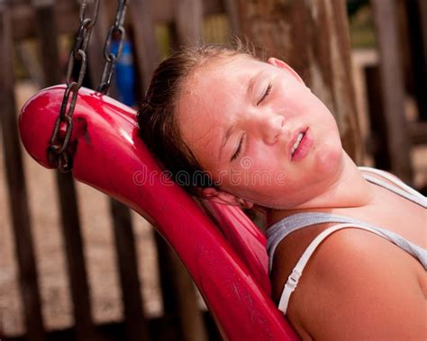 Girl Sweats Under The Hot Sun Stock Image Image Of Female Enjoyment 25402925