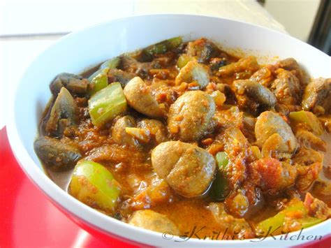 Krithi's Kitchen: Kadai Mushroom | Indian Curry Recipes