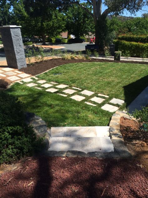 Image Result For Travertine Stepping Stones In Grass Lawn Stone