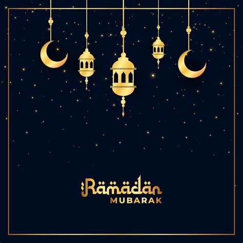 Ramadhan Mubarak Dark Background With Light Ornament Ramadhan Kareem