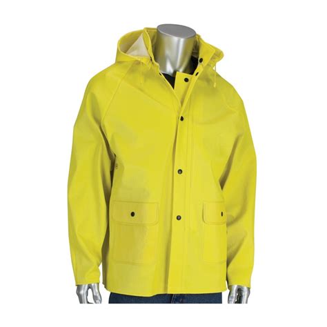 Pip Falcon Flex 2 Piece Rain Jacket Ribbed Pvc Jacket With Hood Yellow