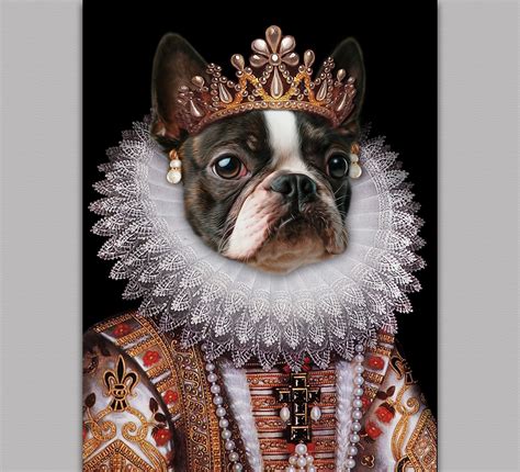 Renaissance pet portrait,Regal pet portrait,Royal Pet Portrait,Unique gifts,Dog portrait,Cat ...