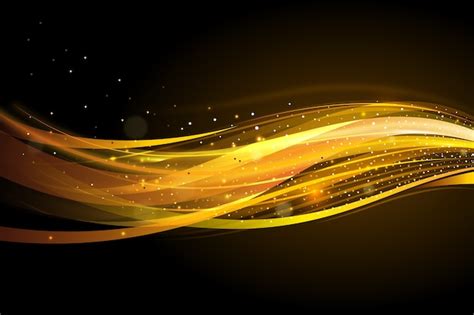 Free Vector Shiny Golden Wave Background