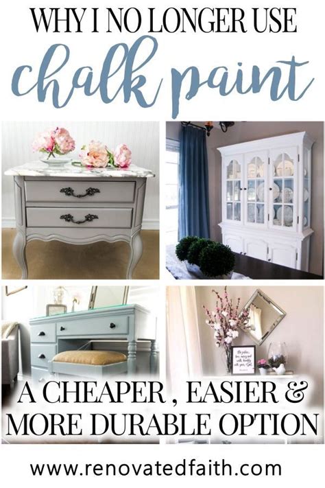 An Advertisement With The Words Chalk Paint On It And Pictures Of