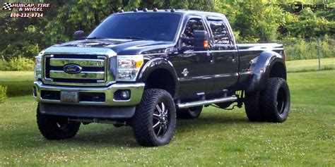 Ford F 350 Dually Fuel Maverick Dually Front D538 Black And Milled 22 X 8