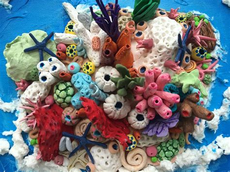My 3d Sculpture Coral Reef Made From Clay Polymer Clay Sculptures