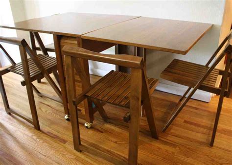 Folding Table With Chair Storage Home Furniture Design