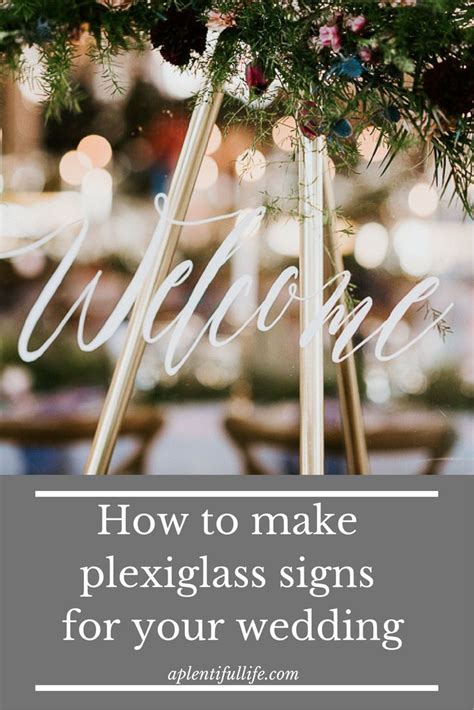 Wedding Diy Plexiglass Table Numbers · A Plentiful Life Wedding