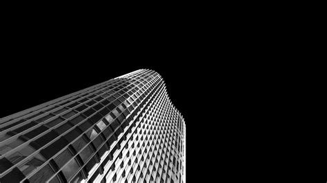 Skyscraper Facade Bw Building Architecture Minimalism 4k Hd Wallpaper