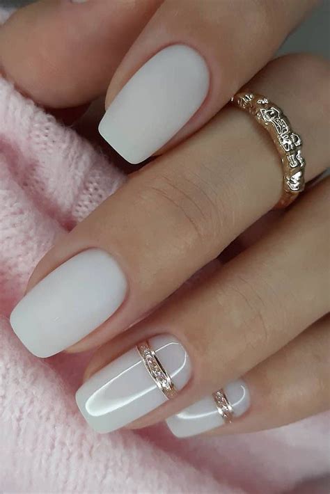30 Stylish White Nail Designs Bridal Ideas Wedding Forward Diseños