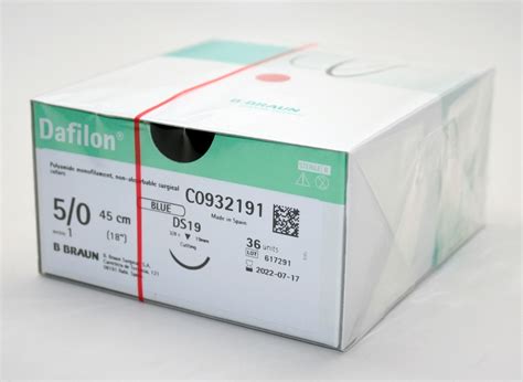 Suture Nylon 50 19mm Dafilon 36s C0932191 Online Medical Supplies