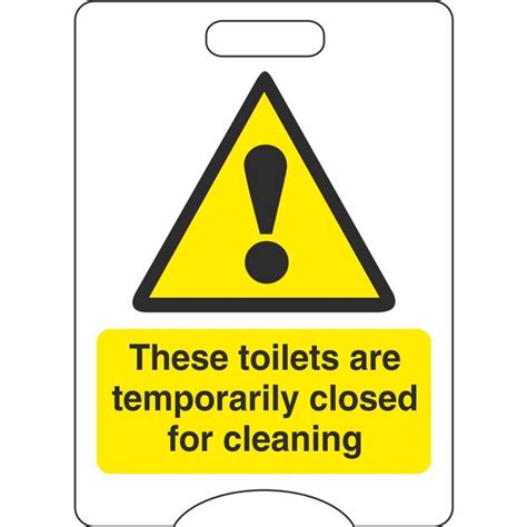 These Toilets Are Temporarily Closed For Cleaning Free Standing Hazard