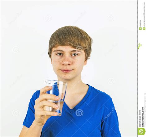 Boy Drinking Water Stock Photo Image Of Person Hand 49492098