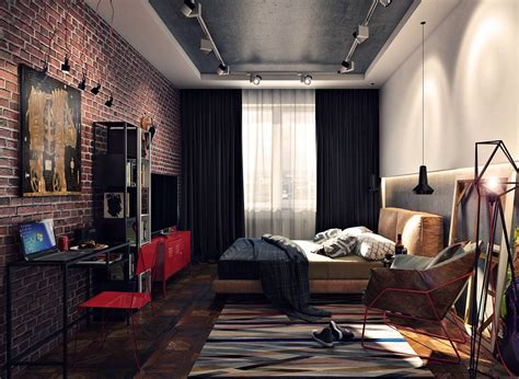loft style bedroom  design examples