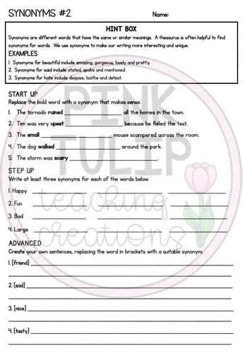 Grammar Worksheet Pack By Pink Tulip Teaching Creations Tpt