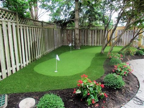 Backyard Golf Hole Backyard Putting Green Green Backyard Backyard