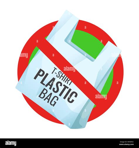 Keine Plastiktüte Verschmutzung Verbotsschild Stock Vektorgrafik Alamy