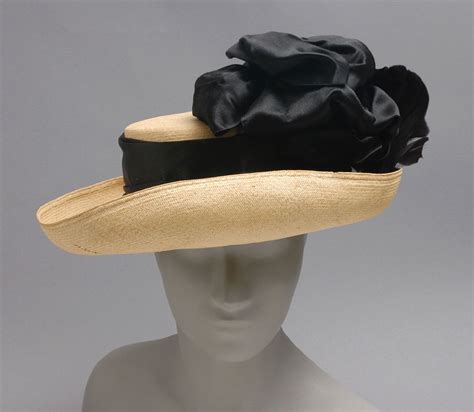 Womans Hat Front View United States Circa 1910 Material