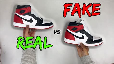 Real Vs Fake Nike Jordan 1 Satin Black Toe Comparison Youtube