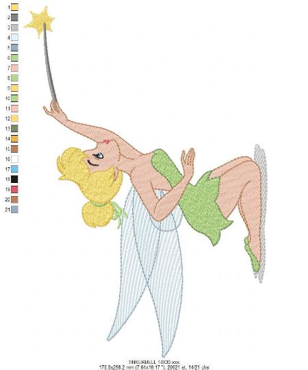 Tinkerbell Embroidery Design Machine Embroidery Pattern Marcia Embroidery