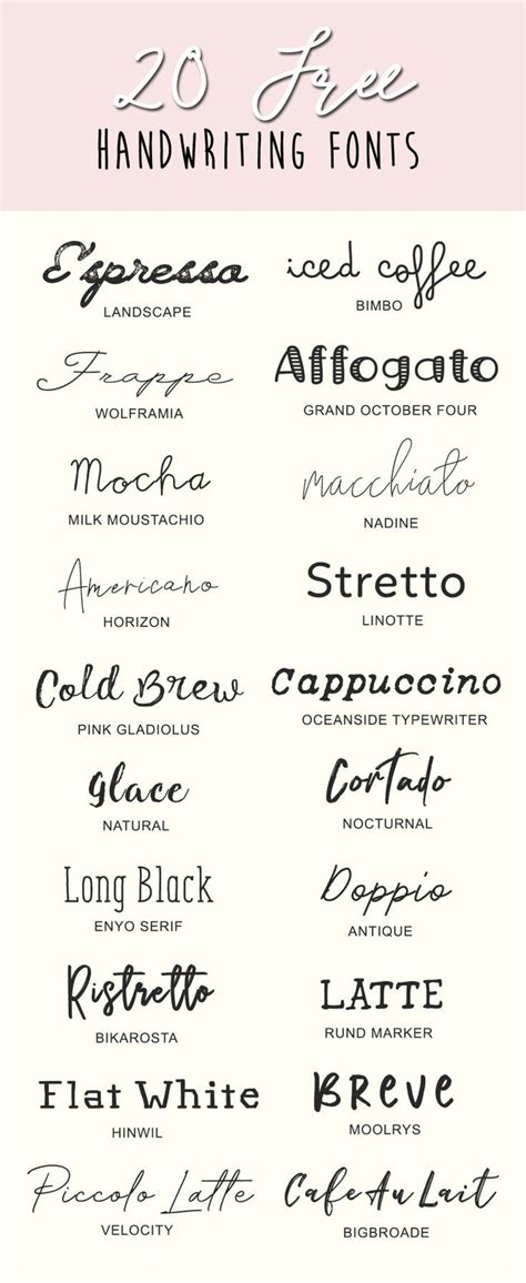 Browse by alphabetical listing, by style, by author or by popularity. 20 More Favorite Handwriting Fonts | Free cursive fonts ...