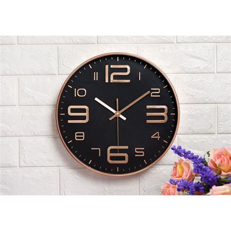 Classy 12 Inch30cm Rose Gold Wall Clock Habari Deals You Can Trust