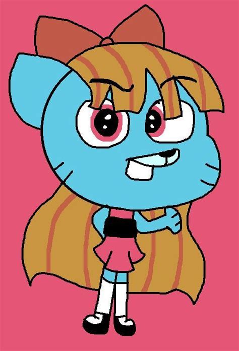 Gumball As Blossom From The Powerpuff Watterson By Olalen227 On