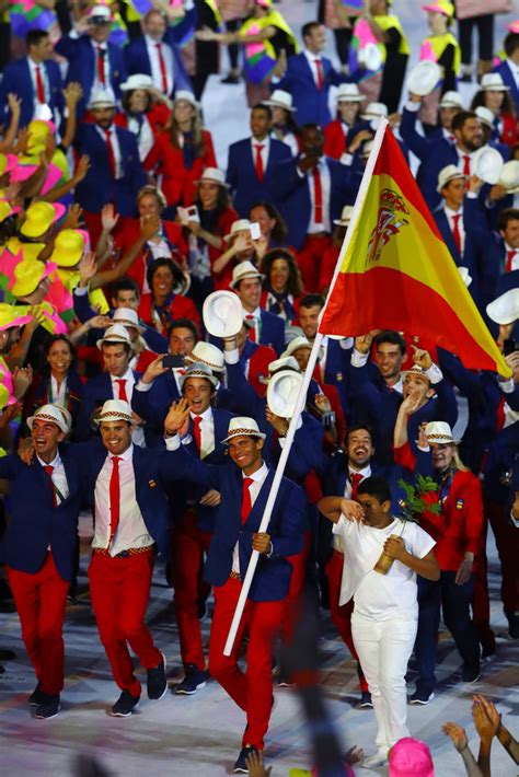 Rafael Nadal Carries Spains Flag At Olympic Opening Ceremony Rafael