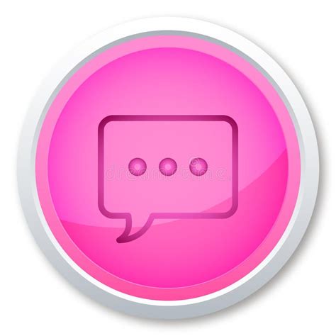 Pink Message Button Stock Vector Illustration Of Icon 256880481