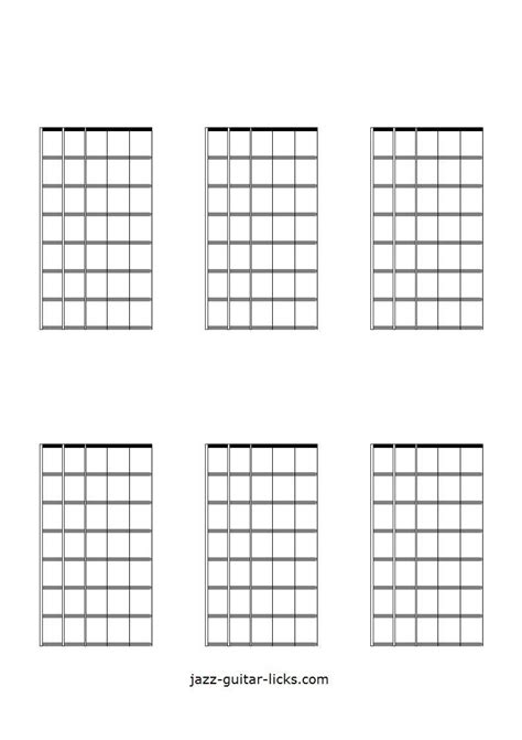 Blank Guitar Chord Diagrams Guitar Chords Music Theory Guitar Jazz
