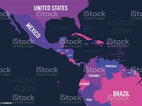 Central America Map High Detailed Political Map Central American And