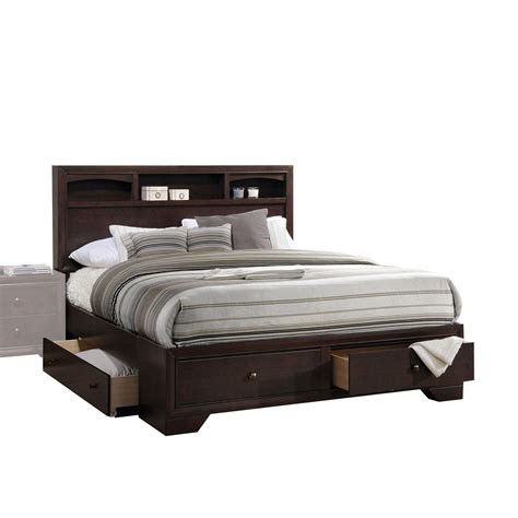 Buy Queen Bed With Storage Habitrio Solid Wood Queen Size Platform Bed
