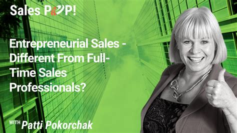 Entrepreneurial Sales - Different From Full-Time Sales Professionals