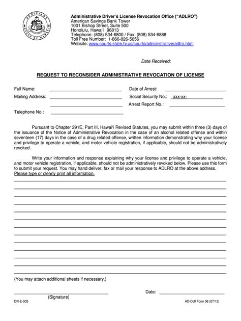 Administrative Revocation Of Fill Online Printable Fillable Blank