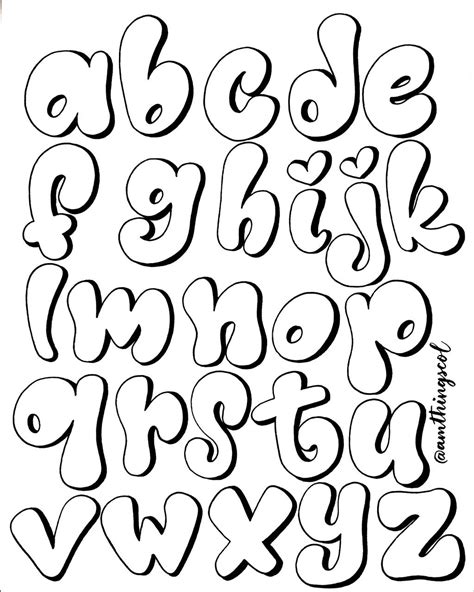 Abecedario Burbuja Hand Lettering Alphabet Fonts Lettering Styles