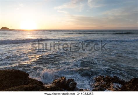 Sunset Muriwai Beach New Zealand Stock Photo Edit Now 346083353