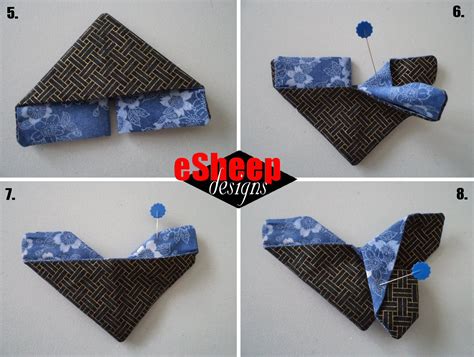 Esheep Designs Quasi Tutorial Fabric Origami Butterfly