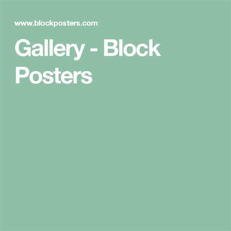 Gallery Block Posters Lettering Poster And Lettering