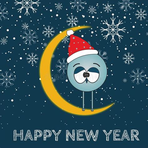 Happy New Year Card Vector Illustration Stock Illustration