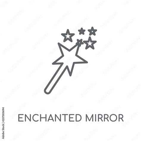 Enchanted Mirror Linear Icon Modern Outline Enchanted Mirror Logo