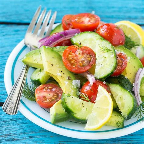 Avocado Cucumber Tomato Salad Easy Healthy Fitness Meals