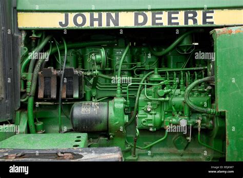 Close Up Of A Complex John Deere Tractor Engine Stock Photo Alamy