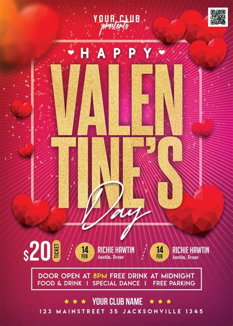 Valentines Day Special Event Flyer Psd