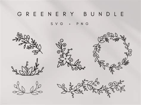 Greenery Bundle Svg Graphic By Simpledigitalcards · Creative Fabrica